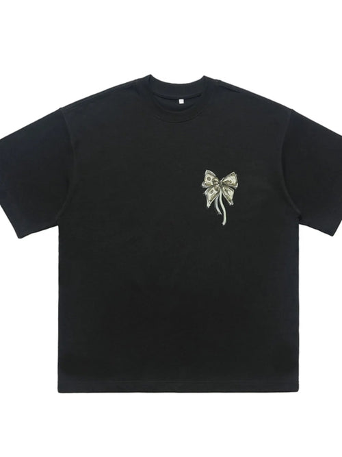 Men's Bow Graphic Oversized T-Shirt